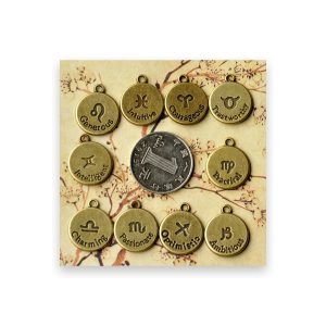 Vintage Jewelry Accessories 12 Constellation Jewelry Material Tag