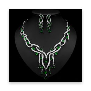 New Crystal Jewelry Zircon Jewelry Set Tassel Pendant