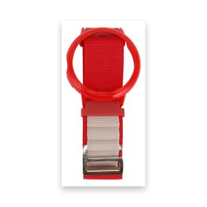 Stretch Nylon Woven Loop Watch Band Strap With Plastic Protective Bumper Case Fit For Google Pixel Red White And Red Case