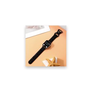 Relief 8-character Buckle Decorated With Skull Carving Silicone Watch Strap Fashionable Trend